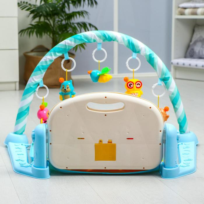 Развивающий коврик «Жирафик», с пианино, голубой Развивающий коврик «Жирафик», с пианино, голубой