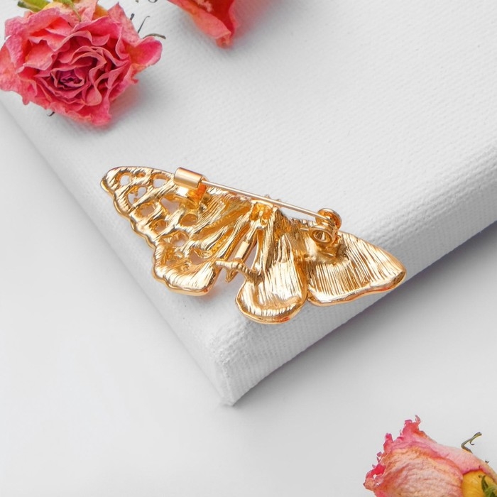 Брошь «Бабочка» альфа, цветная в золоте Брошь «Бабочка» альфа, цветная в золоте