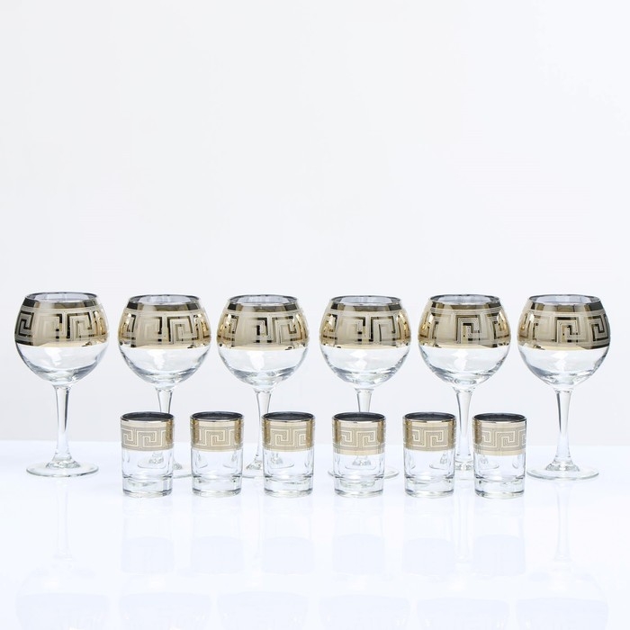 Мини-бар "Греция" барная стойка, 6 фужеров/стопок