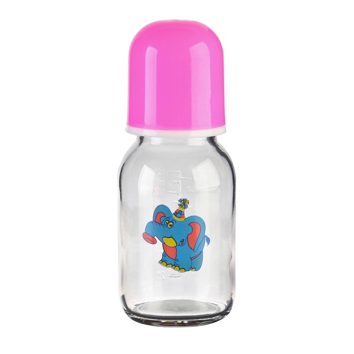 Бутылочка для кормления, классическое горло, 120 мл., от 0 мес., стекло, цвет МИКС Бутылочка для кормления, классическое горло, 120 мл., от 0 мес., стекло, цвет МИКС