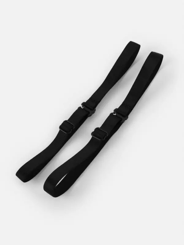 Лямки для бюстгальтера, текстильные, 1 см, 37 см, пара, чёрные Лямки для бюстгальтера, текстильные, 1 см, 37 см, пара, чёрные