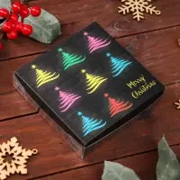 Коробка для печенья, кондитерская новогодняя упаковка, «Елка желаний», 12×12×3 см