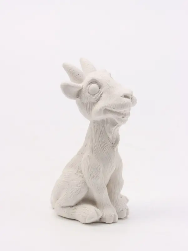 Фигурка декоративная &laquo;Козел Буян&raquo;, неокрашенный, 8&times;3&times;4 см, белая