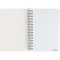 Тетрадь общая А5 Attache Miss Office 128л клетка гребень голубой с серебром