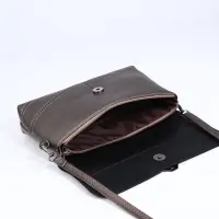 Сумка женская, кросс-боди, на магните, 24&times;6&times;14 см, серая