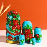 Матрёшка дерево &laquo;Аленка&raquo;, 5-ти кукольная, 18 см, ручная работа, МИКС