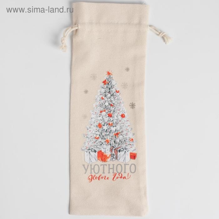 Мешок с термонаклейкой «Уютного Нового года», 13 х 31 см +/- 1.5 см Мешок с термонаклейкой «Уютного Нового года», 13 х 31 см +/- 1.5 см