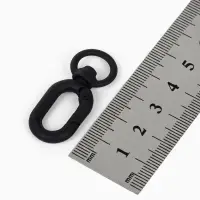 Карабин &laquo;Овал&raquo; с кольцом 3.8&times;1.7&times;0.45 см (набор 3 шт.), матовый чёрный