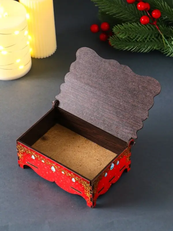 Шкатулка новогодняя "Богатства" 14х9,3х6 см