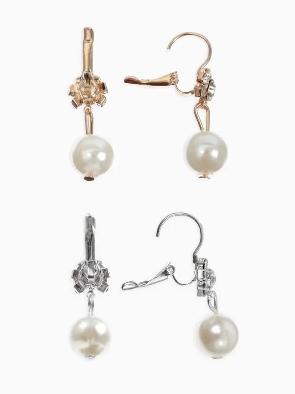 Серьги с жемчугом &laquo;Грация&raquo;, цветы с бусиной, цвет МИКС