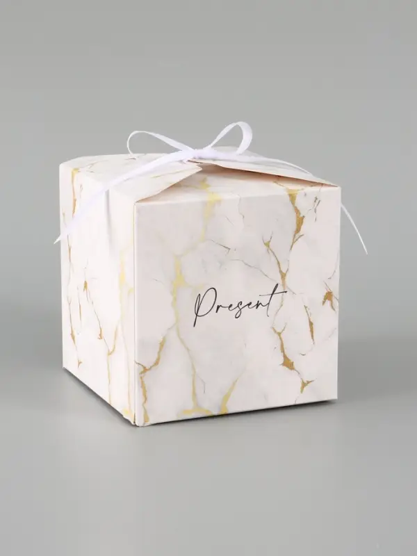 Коробка подарочная складная &laquo;Мрамор&raquo;, 12&times;12&times;12 см
