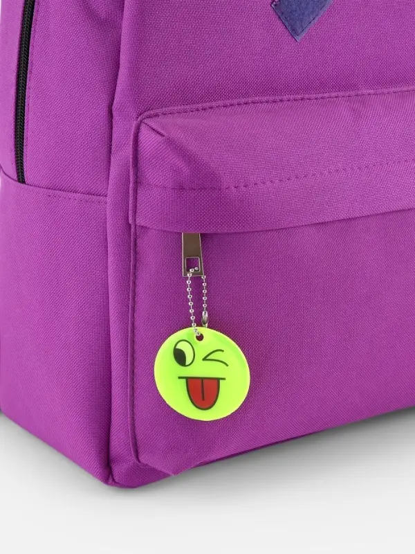 Светоотражающий элемент &laquo;Смайлик-язык&raquo;, двусторонний, d=5 см, жёлтый