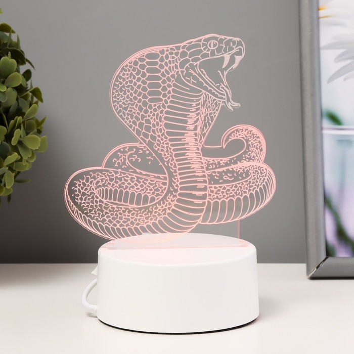 Светильник Светильник "Кобра" LED RGB от сети 13,8х9,5х15 см