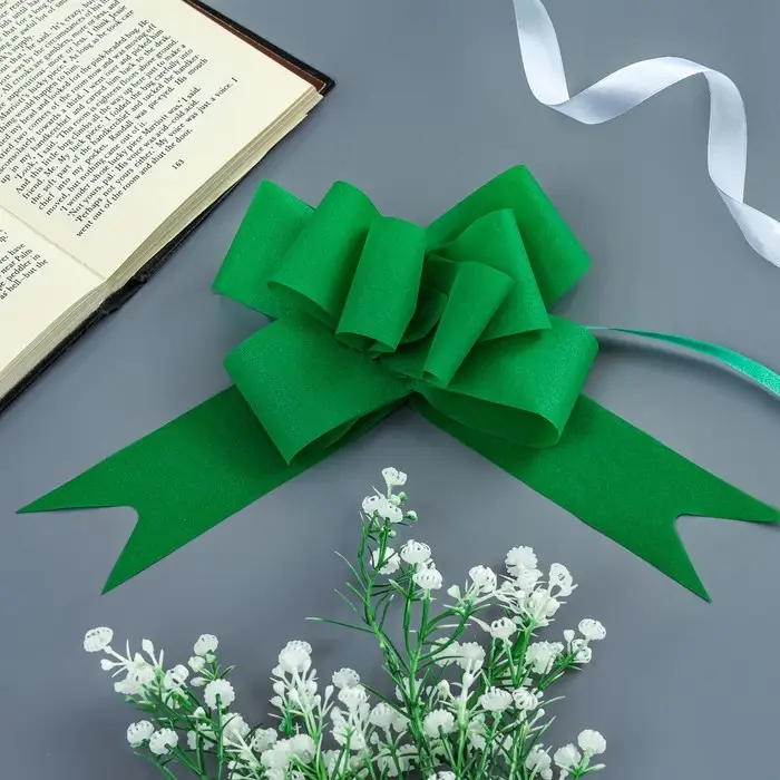 Бант - бабочка №5, блестящий зелёный, матовый Бант - бабочка №5, блестящий зелёный, матовый