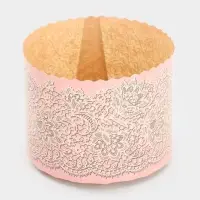 Набор бумажных форм для кулича "Кружева розовые", 110х85 мм, 10 шт