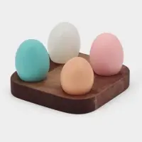Подставка для яиц и кекса Adelica, 4 отделения, 13&times;13&times;1.8 см, дерево массив берёзы