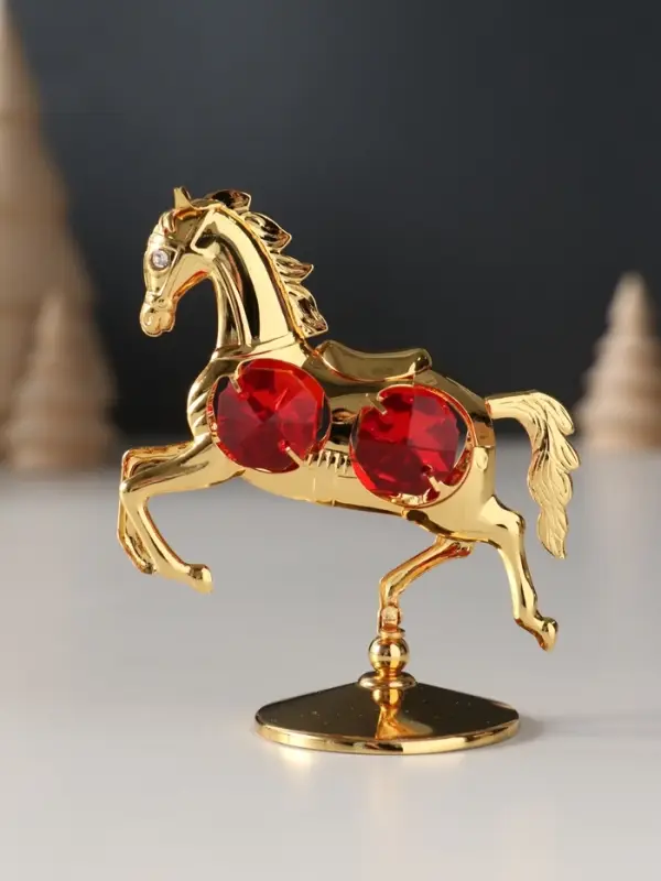 Сувенир Лошадка маленькая с 4-мя красными хрусталиками на подставке, 6,5х4х8,5 см. Сувенир Лошадка маленькая с 4-мя красными хрусталиками на подставке, 6,5х4х8,5 см.