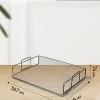 Лоток для бумаг Calligrata, горизонтальный, металлическая сетка, 1 отделение, серебро