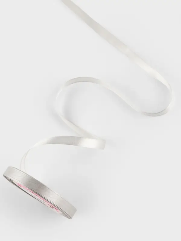 Лента атласная, 10 мм, 23±1 м, светло-серая №179