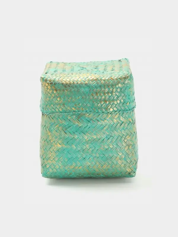 Корзинка плетёная &laquo;Голден&raquo;, 25&times;25&times;30 см, голубая