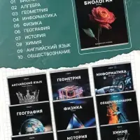 Тетради предметные 12 шт. &laquo;Черная серия&raquo;, 48 листов, со справочной информацией