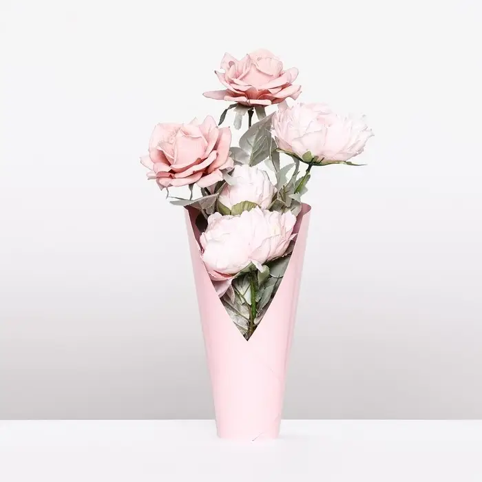 Конус флористический без дна, складной, розовый, 37×31 см Конус флористический без дна, складной, розовый, 37×31 см