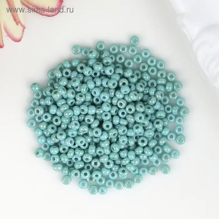 Бисер Чехия  Бисер Чехия "GAMMA" круглый "1"  10/0   5гр  (A082 св.мор.волна/меланж)