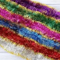Мишура новогодняя &laquo;Зимнее волшебство. Узкая двухцветная концы&raquo;, d=5 см, 200 см, МИКС