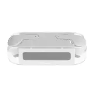 Наушники беспроводные KM12, TWS, вкладыши, Bluetooth 5.0, 30/200 мАч, белые в прозрачном кейсе