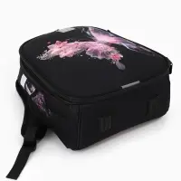 Рюкзак школьный для девочки &laquo;Бабочка&raquo;, Stavia, эргономичная спинка, 30&times;16&times;38 см, чёрный