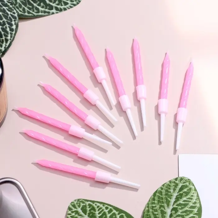 Свечи для торта «Неон», 5 см, 10 шт., розовые Свечи для торта «Неон», 5 см, 10 шт., розовые
