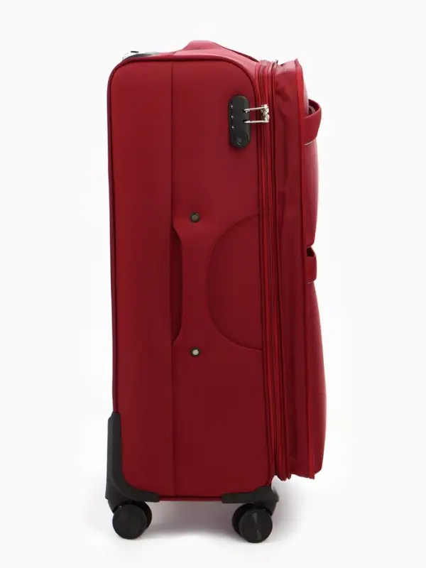 Чемодан на колёсах TEXTURA, кодовый замок, с увеличением, 47&times;30&times;78 см, 28", красный