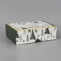 Коробка подарочная, самосборная &laquo;Счастья в новом году&raquo;,30.7&times;22&times;9.5 см