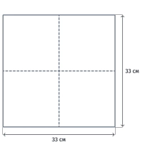 Салфетки бумажные 2сл 33х33см 1/8 слож черные 100шт/уп