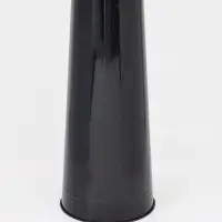 Вазон без ручек, 11 л, h=50 см, нержавеющая сталь, чёрный