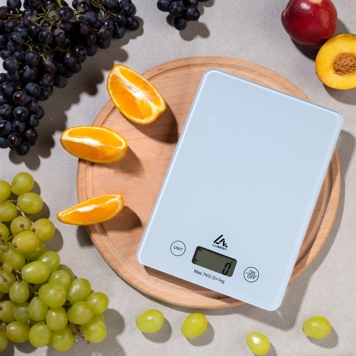 Весы кухонные Luazon LVK-702, электронные, до 7 кг, белые Весы кухонные Luazon LVK-702, электронные, до 7 кг, белые