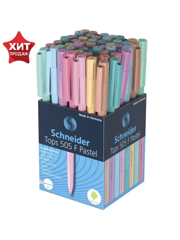 Ручка шариковая Schneider. Tops 505 F, синий стержень, узел 0.8 мм, МИКС
