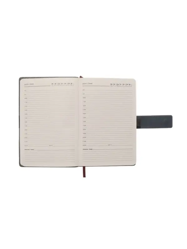 Ежедневник недатированный формат А5, с хлястиком, 128л, линия, пвх, Серый Ежедневник недатированный формат А5, с хлястиком, 128л, линия, пвх, Серый