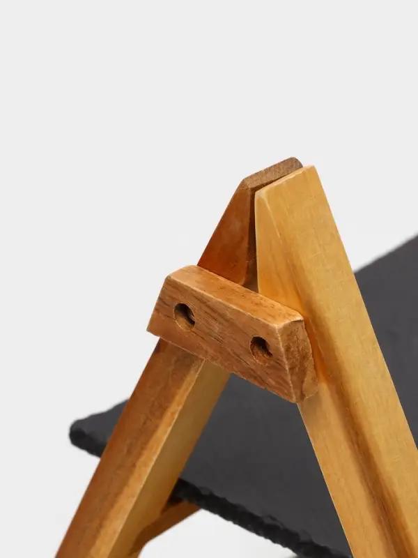 Блюдо - этажерка Magistro Valley, 2 яруса, сланец, чёрное