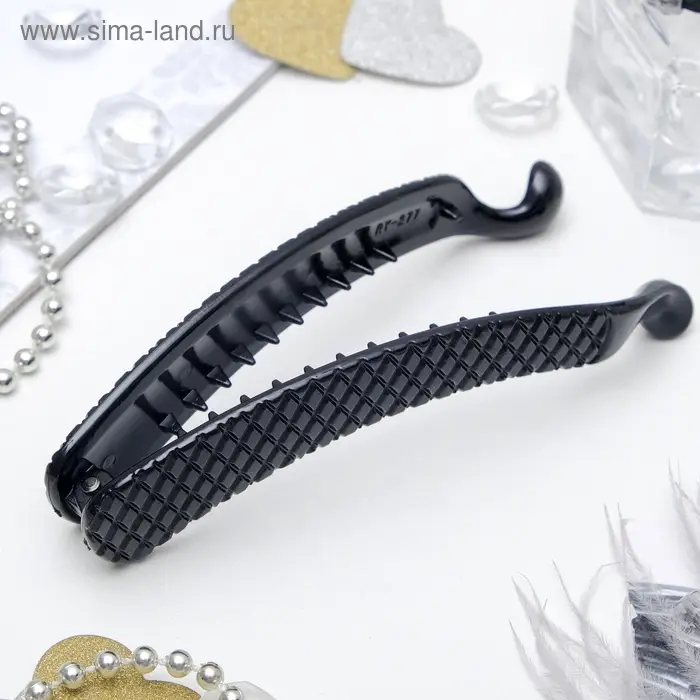 Банан для волос «Классика чёрный», ромбы, 10.5 см, чёрный