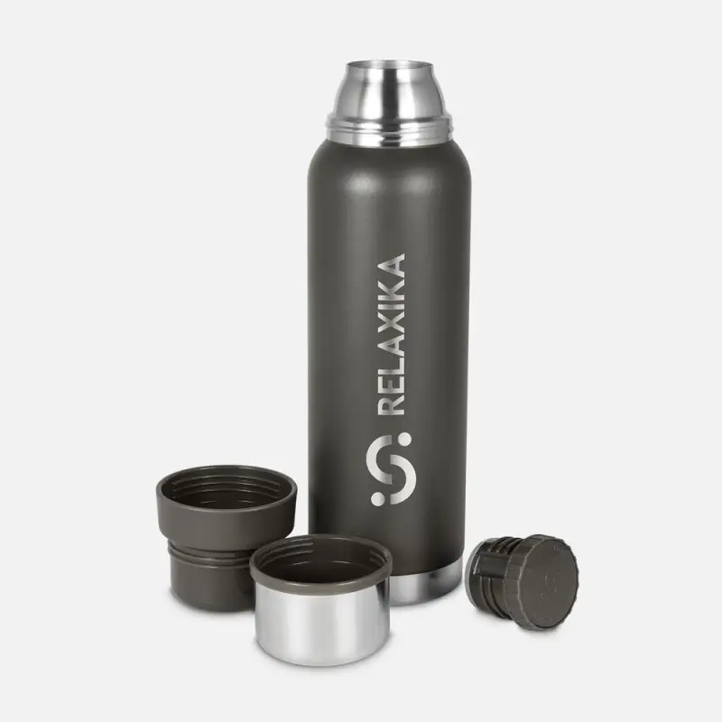 Термос Relaxika 1000 со стикерпаком, хаки