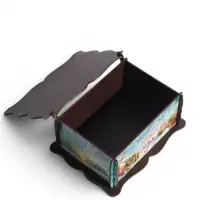 Шкатулка большая  "Семья рыжих козлят", 20х15х8,5 см