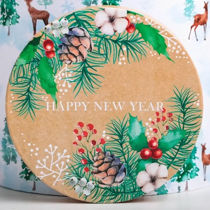 Набор подарочных коробок 5 в 1 &laquo;Европейский&raquo;, 13&times;14 ‒ 19.5&times;22 см, Новый год