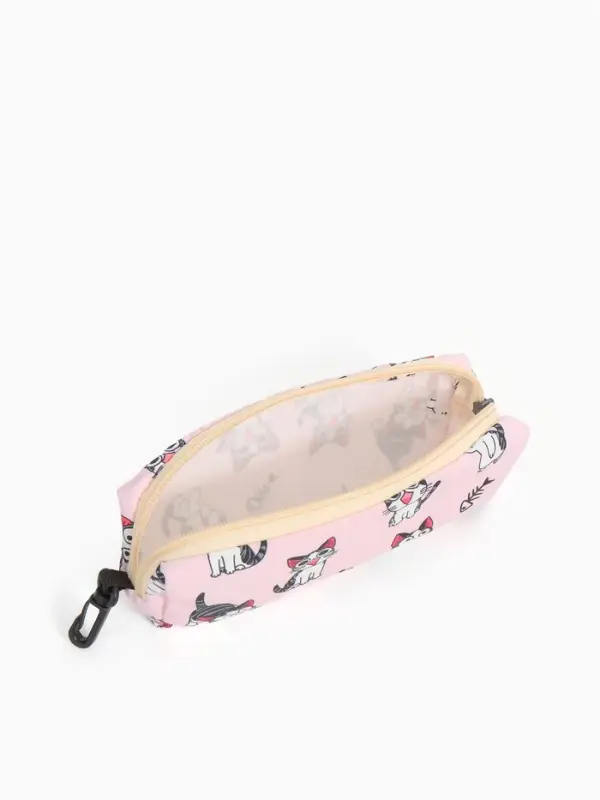 Рюкзак школьный &laquo;Котик&raquo;, с пеналом, 29&times;12&times;41 см, розовый