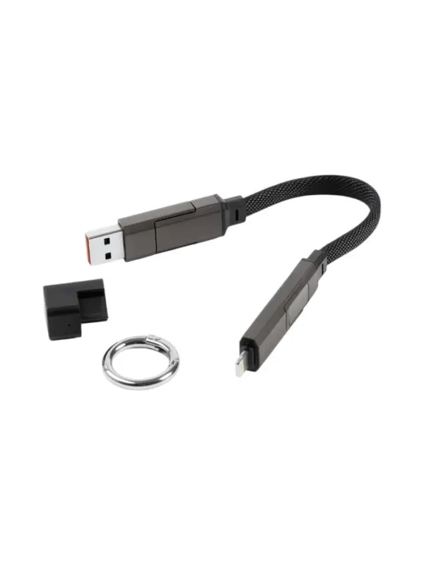 Кабель Type-C - USB, Type-C, 3 А, 10 см, чёрный