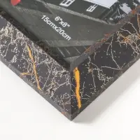 Фоторамка пластик 15х20 см "Гедеон" чёрный с золотом 26х21х2 см