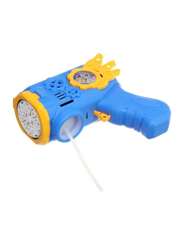 Генератор мыльных пузырей &laquo;Бластер&raquo;, световые эффекты, работает от батареек, цвет синий