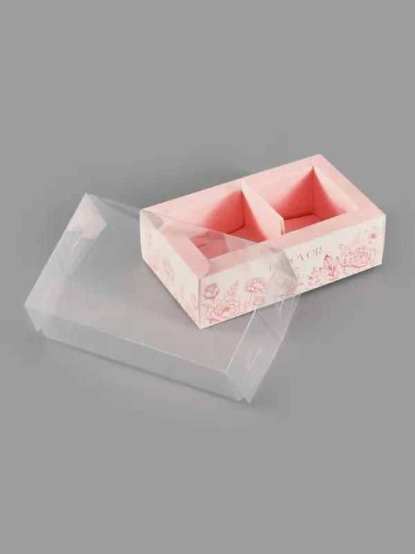 Коробка для 2 конфет с ячейками Forever, 10&times;6&times;3 см