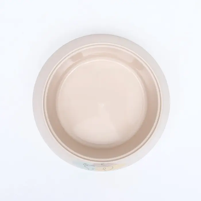 Миска для кошек &laquo;Мур-мяу&raquo;, 300 мл, 14.5&times;14.5&times;4 см, пластик, бежевая