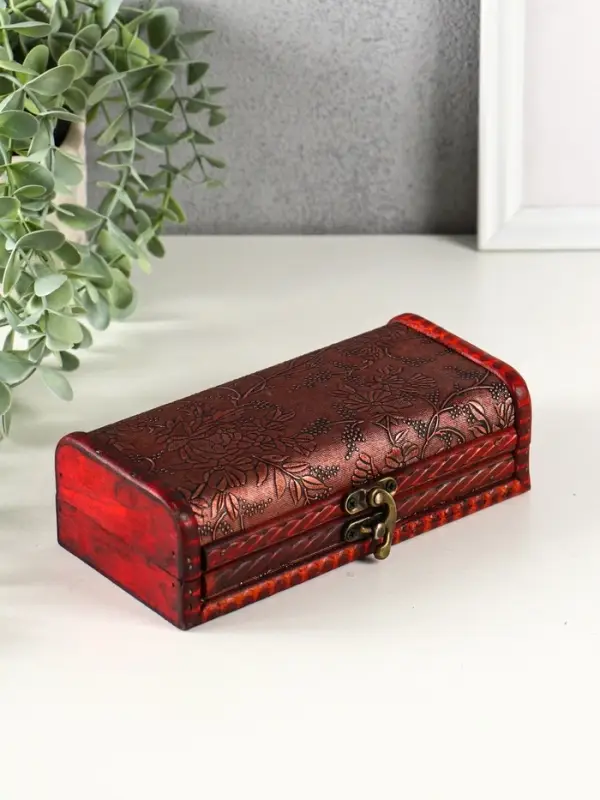 Шкатулка-купюрница дерево Шкатулка-купюрница дерево "Листья" 9х17х5,5 см